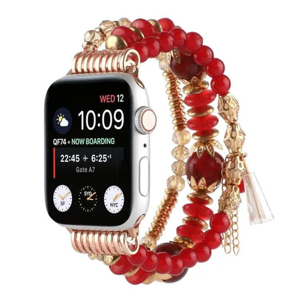 Pearl Steel Strap Watch Band For Apple Watch 38–45mm
