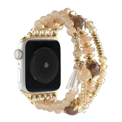 Pearl Steel Strap Watch Band For Apple Watch 38–45mm