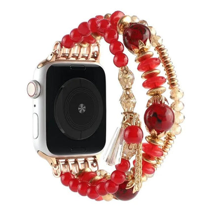 Pearl Steel Strap Watch Band For Apple Watch 38–45mm