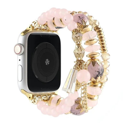 Pearl Steel Strap Watch Band For Apple Watch 38–45mm