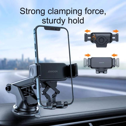 Joyroom Car Dashboard Phone Holder Telescopic Arm For Safe Driving - adjustable telescopic arm with strong clamping force and silicone pad for secure hands-free use