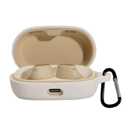 Jabra Protective Case for Earphones in Daily Use - beige 360-degree protection case with carabiner for commuting and workouts