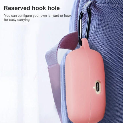 Jabra Protective Case for Earphones in Daily Use - pink protective case with hook hole attached to backpack, 360-degree protection and easy access