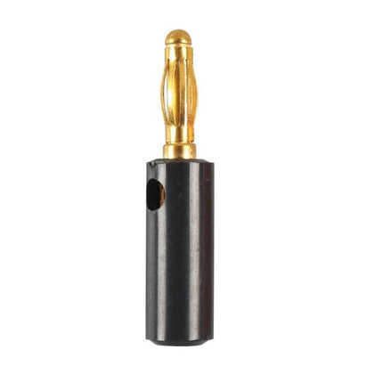 Car 4mm Banana Plug Gold Plated for Car Audio Systems - gold-plated 4mm solder-free banana plug with black ABS housing