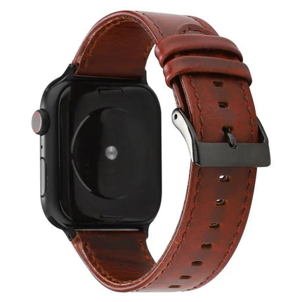 Crazy Horse Oil Wax Leather Strap Apple Watch Series 5