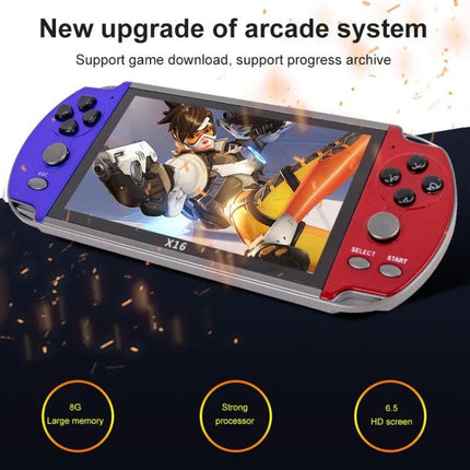 6.5-Inch Screen Handheld Game Console for Portable Play with HD screen, built-in games, dual-color controllers, TV connectivity and travel-ready design