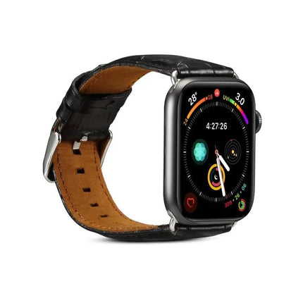 Cowhide Crocodile Texture Strap For Apple Watch Series