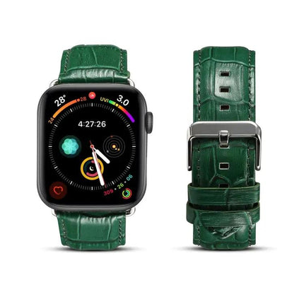 Cowhide Crocodile Texture Strap For Apple Watch Series