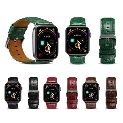 Cowhide Crocodile Texture Strap For Apple Watch Series