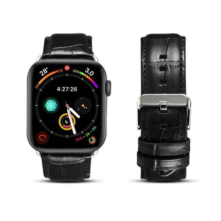 Cowhide Crocodile Texture Strap For Apple Watch Series
