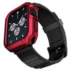 For Apple Watch Series 9 / 8 / 7 45mm / Black Red