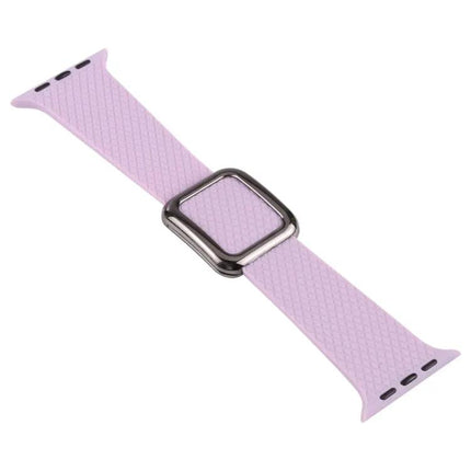 Black Silicone Buckle Watch Band For Apple Watch 38-41mm