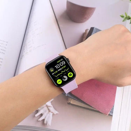 Black Silicone Buckle Watch Band For Apple Watch 38-41mm
