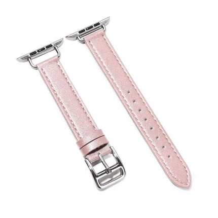 14mm Cowhide Leather Band Adjustable For Apple Watch 38-45mm