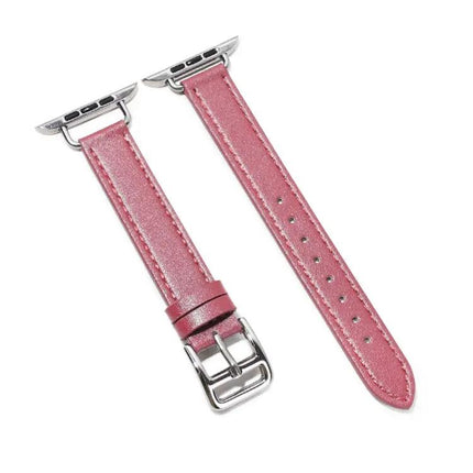 14mm Cowhide Leather Band Adjustable For Apple Watch 38-45mm