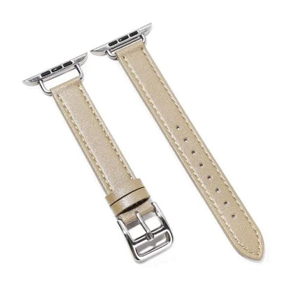 14mm Cowhide Leather Band Adjustable For Apple Watch 38-45mm