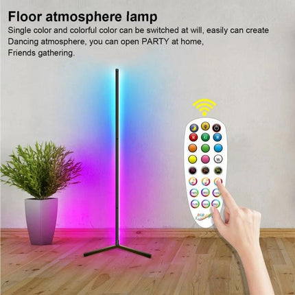 Add ambiance to your home with GVVOOHOME LED floor light - RGB app-controlled corner lamp creating cozy living room atmosphere
