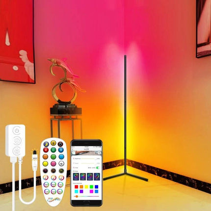 Add ambiance to your home with GVVOOHOME LED floor light in living room corner with RGB app and remote control