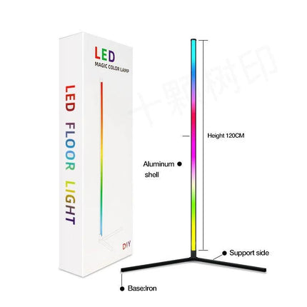 Enhance your home evenings with the LED Symphony floor light - color-changing LED floor lamp with app control and 120cm aluminum shell