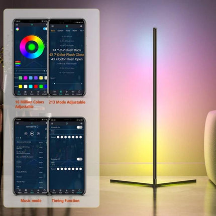 Enhance your home evenings with the LED Symphony floor light - color-changing app-controlled floor lamp for living room ambiance