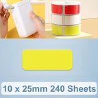 10 x 25mm 240 Sheets Yellow / Yellow