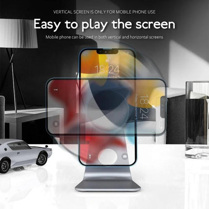 R-JUST Round Desktop Magnetic Holder for Stable Phone Placement on desk holding phone vertically and horizontally aluminum alloy