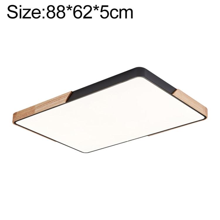 Wooden Frame LED Rectangle Ceiling Light with Cool White Illumination