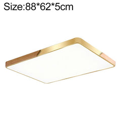 Wooden Frame LED Rectangle Ceiling Light with Cool White Illumination