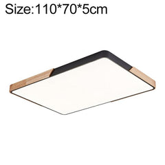 Wooden Frame LED Rectangle Ceiling Light with Cool White Illumination