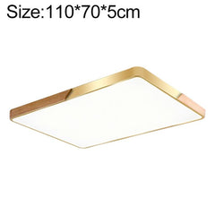 Wooden Frame LED Rectangle Ceiling Light with Cool White Illumination