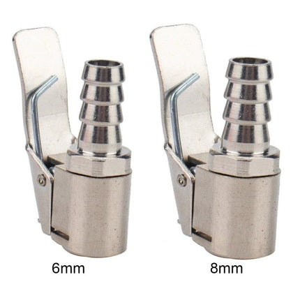 Tire Repair Kit for Everyday Vehicle Maintenance Needs - close-up of 6mm and 8mm metal valve connectors for quick tire repairs