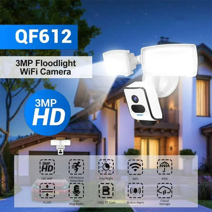 ESCAM QF612 Outdoor WiFi Security Camera with Floodlight