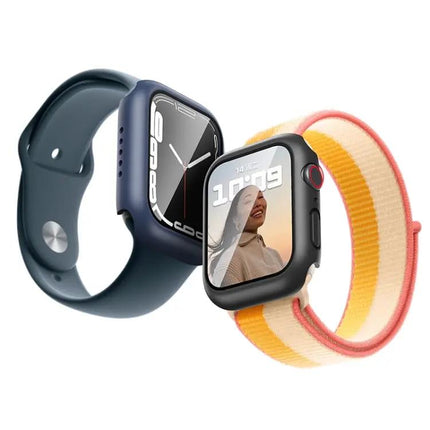 ROCK 2-in-1 Tempered Glass Case For Apple Watch 41/45mm
