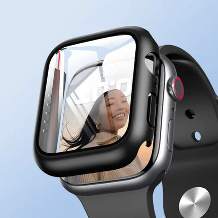 ROCK 2-in-1 Tempered Glass Case For Apple Watch 41/45mm