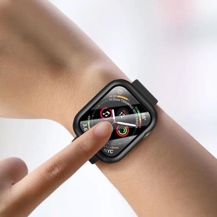 ROCK 2-in-1 Tempered Glass Case For Apple Watch 41/45mm