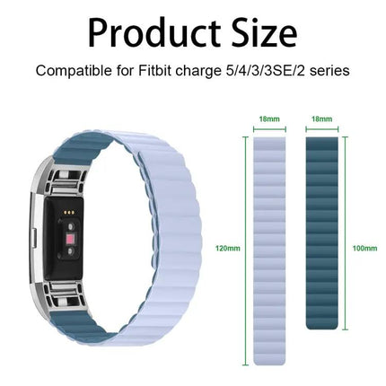 Silicone Magnetic Watch Band For Fitbit Charge 2/3/4/5