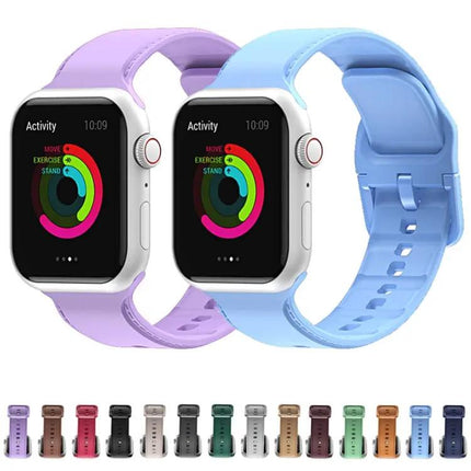 Adjustable Silicone Replacement Band For Apple Watch 38-45mm