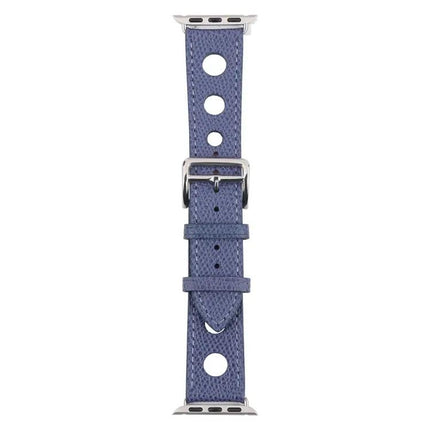PU Leather Apple Watch Band Silver Buckle Various Sizes