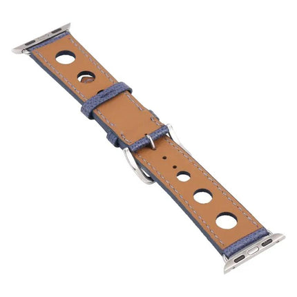 PU Leather Apple Watch Band Silver Buckle Various Sizes