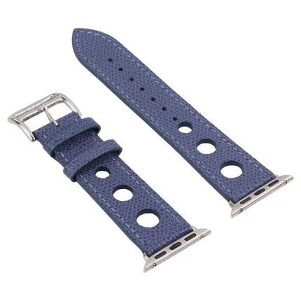 PU Leather Apple Watch Band Silver Buckle Various Sizes
