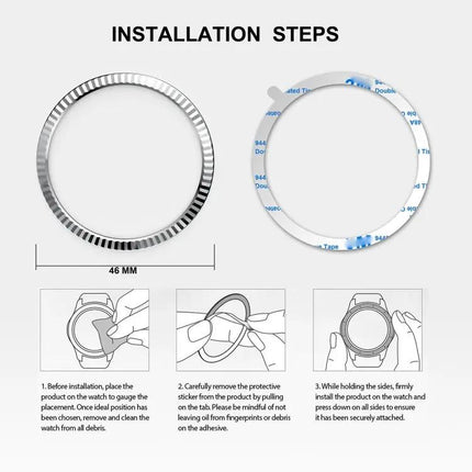 Stainless Steel Bezel Ring For Samsung Galaxy Watch 46mm