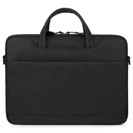 Waterproof Oxford Cloth Laptop Handbag for 13.3-14 and 15-16 Inch Laptops in black, water-repellent Oxford cloth briefcase-style sleeve with handles