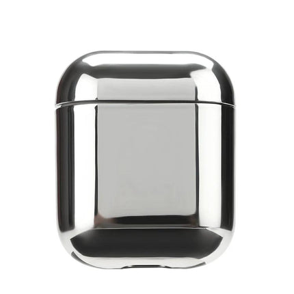 A Protective Case for AirPods During Daily Activities - Electroplating TPU silver case protecting AirPods from scratches, dust, and spills