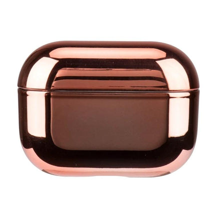 A Protective Case for AirPods During Daily Activities in glossy rose gold electroplating TPU, durable scratch and dust protection