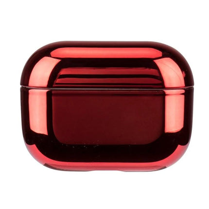 A Protective Case for AirPods During Daily Activities - Shiny Electroplating TPU Red Case Protecting AirPods From Scratches And Dust