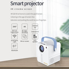 Q96 E300 Smart Portable 4K HD Projector with US Plug