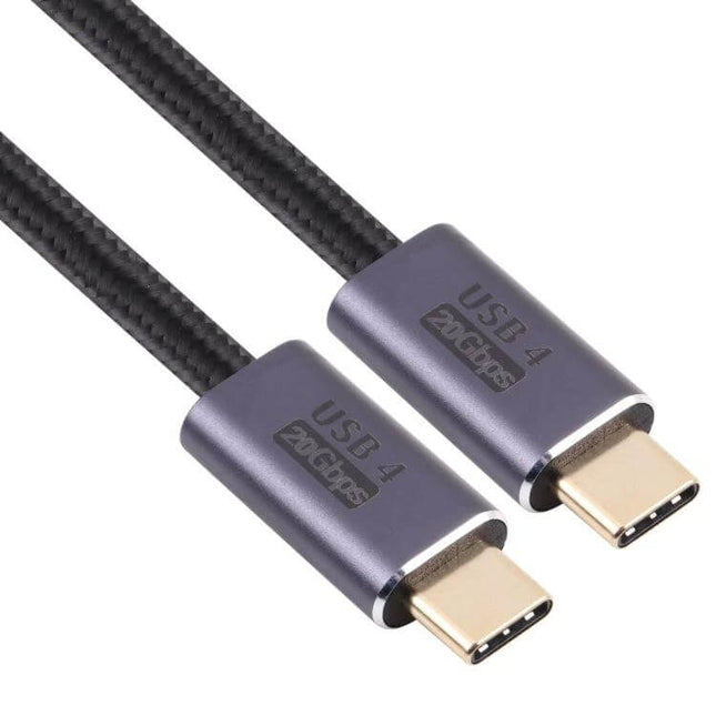 USB-C to USB-C Braided Cable for Data Transfer and Charging — durable braided cable with reversible Type-C connectors for fast charging and data sync
