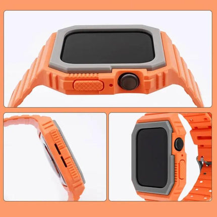 Two-Tone Silicone Apple Watch Band 38/40/41/42/44/45mm