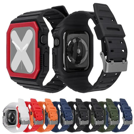 Two-Tone Silicone Apple Watch Band 38/40/41/42/44/45mm