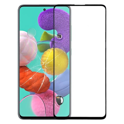 Replacement Glass for Samsung Phones in Daily Use - Samsung Galaxy A40 front outer glass with OCA adhesive, shows cracked vs restored screen